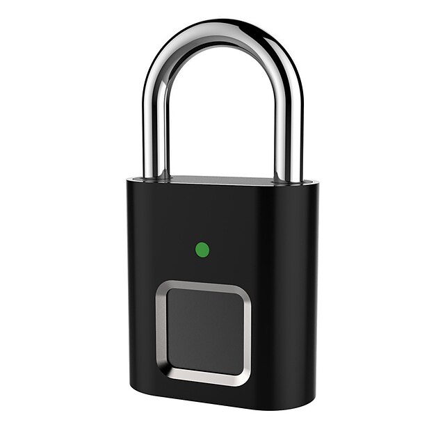  Fingerprint Door Lock Smart Padlock Thumbprint USB Rechargeable Electronic Lock for Locker Cabinet Drawer Luggage Box
