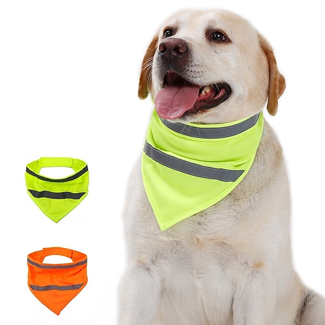  Câini Pisici Bandane & Căciuli Câine Bandana Eșarfă pentru câini Mată Modă Casual / Sport Sport Casul / Zilnic Îmbrăcăminte Câini Haine pentru catelus Ținute pentru câini Ajustabile Galben Portocaliu