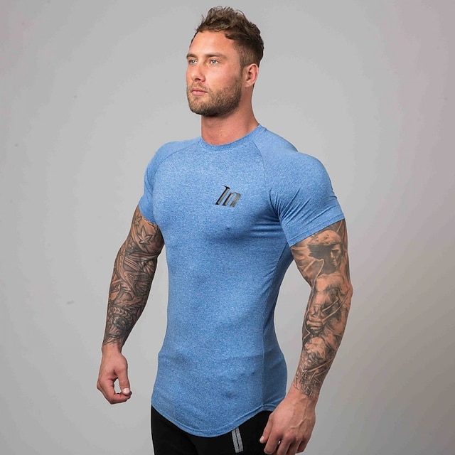 Sports & Outdoors Running, Jogging & Walking | Mens Short Sleeve Workout Tops Running Shirt Tee Tshirt Top Athleisure Summer Bre