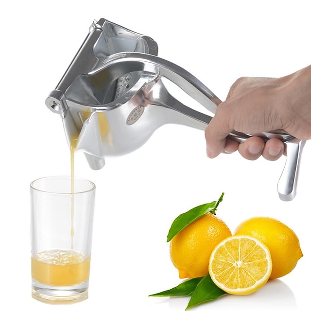  Silber Metall manuelle Entsafter Obst Quetschsaft Zitronenorange Presse Haushalt multifunktionale Küche Trinkgeschirr liefert