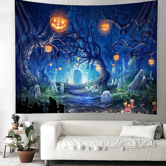 Home & Garden Home Decor | Scary Blood Palm Halloween Wall Hanging Tapestry Carpet Halloween Party Wall Tapestries for Halloween