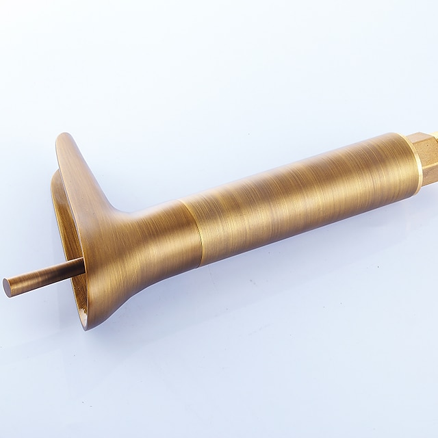 Grifo de lavabo de baño de latón antiguo, grifos de baño de un solo
