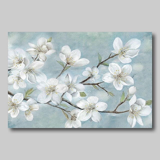  pictură în ulei pictată manual - peisaj abstract abstract comtemporal modern laminat panza flori albe