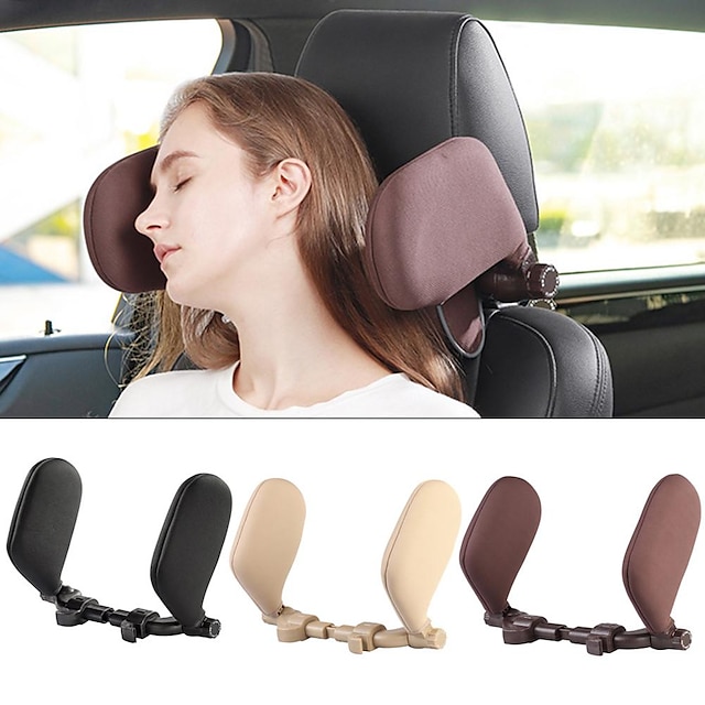  Car Seat Headrest Pillow with Adjustable Head and Neck Pillows to Protect Neck Pillows Best Neck Support Solution for Children and Adults-Patented Solution Memory Foam Pad 3Colors