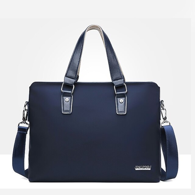  Men's Bags Oxford Cloth Synthetic Shoulder Messenger Bag Laptop Bag Briefcase Zipper Daily Outdoor Handbags Black Blue