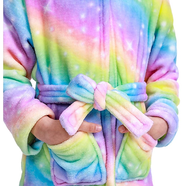 Toys & Hobbies Cosplay & Costumes | Kids Kigurumi Pajamas Bathrobe Unicorn Flying Horse Onesie Pajamas Flannelette Rainbow Cospl