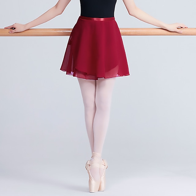  faldas de ballet transpirables rendimiento de entrenamiento de mujer sólido alto nailon