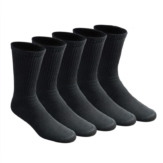  Calze sportive 5 coppie Equipaggio cuscino Per uomo Squadra di calcio Calzini a tubo Anti-scivolo Traspirante Traspirazione umidità Morbido Elastico Fitness Allenamento in palestra Corsa Jogging