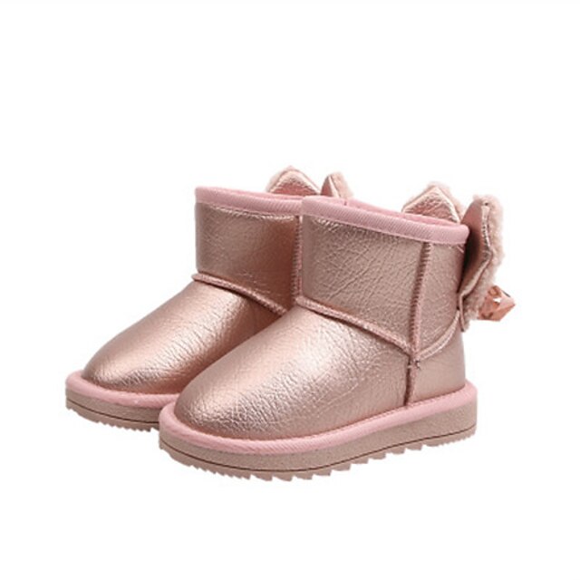  Girls' Boots Snow Boots PU Little Kids(4-7ys) Big Kids(7years +) Black Pink Beige Winter
