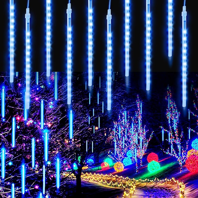 240 LED Solar Lights Meteor Shower Rain Tree String Light Garden Party Outdoor 