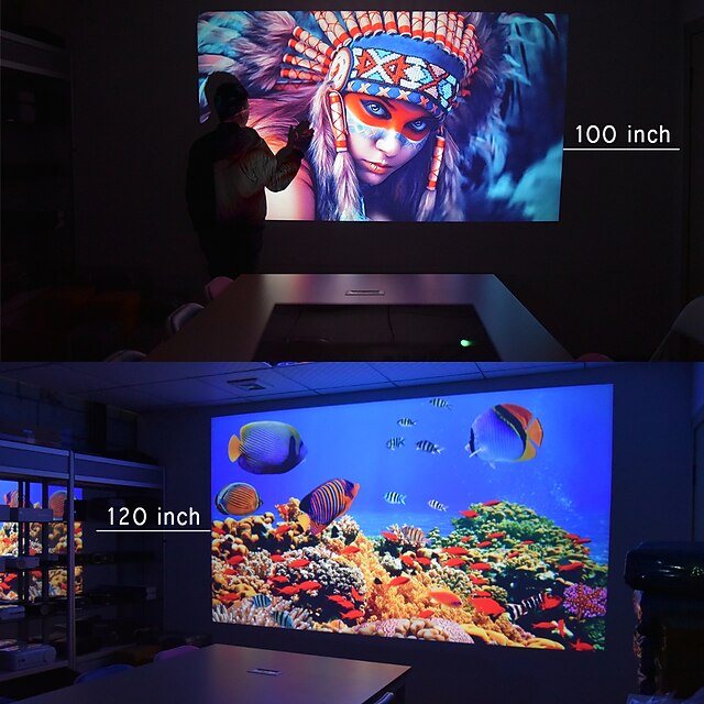 hodieng hd26k full hd projektör yerli 1080p 5500 lümen video led lcd ev