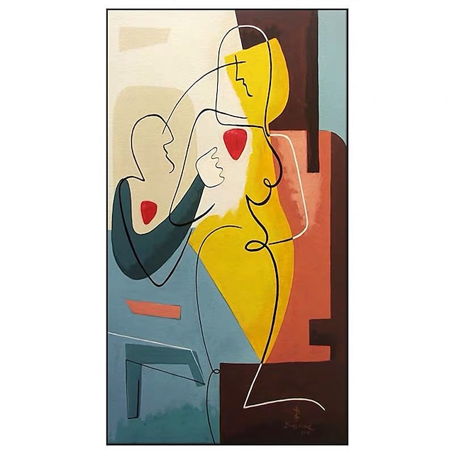  100% pictură manuală pictură în ulei stil Pablo Picasso pe pânză cuadros afișe imagine de perete pentru decor de sufragerie laminat fără cadru