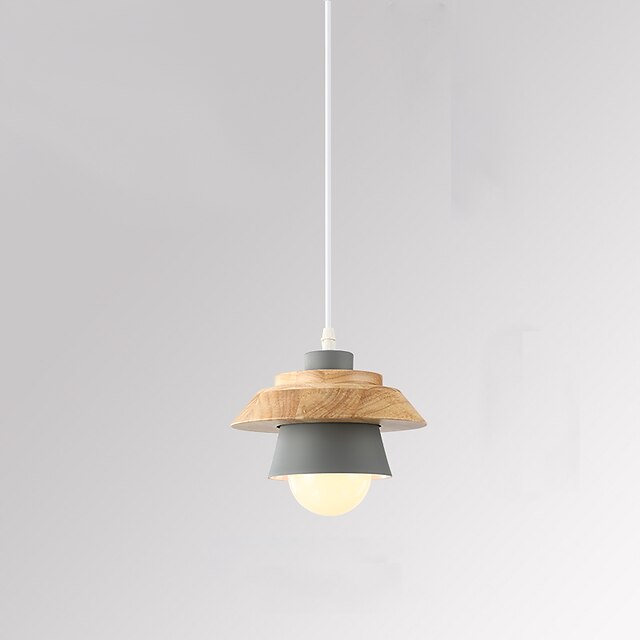 Lights & Lighting Pendant Lights | 19 cm Single Design Pendant Light Nordic Style Metal Painted Finishes Country 110-120V 220-24