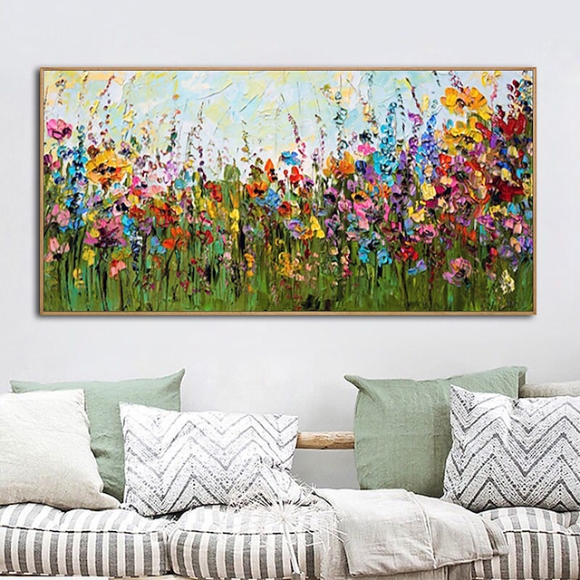  Mintura handgeschilderde bloemen landschap olieverfschilderijen op canvas moderne abstracte muur foto art posters voor huisdecoratie klaar om op te hangen met uitgerekt frame