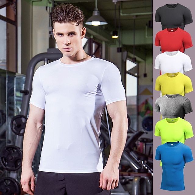 Men's Compression Shirt Running Shirt Tee Tshirt Top Athletic