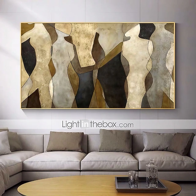 Handmade Oil Painting Canvas Wall Art Decoration Abstract People Pop Art for Home Decor Rolled Frameless Unstretched Painting 9