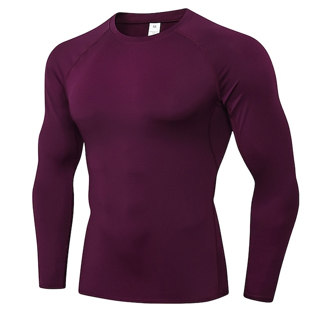 Sports & Outdoors Running, Jogging & Walking | YUERLIAN Mens Long Sleeve Compression Shirt Running Shirt Tee Tshirt Top Athletic