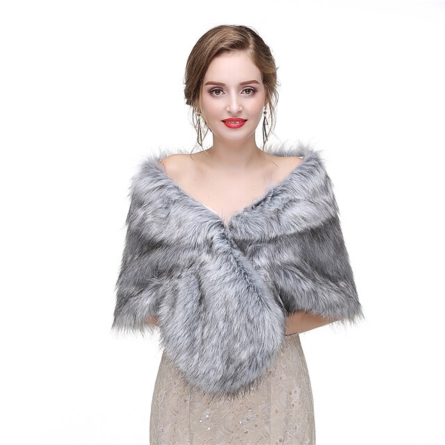 Women's Sweet Fur Soft Versatile Warm Party Shawl/Wraps