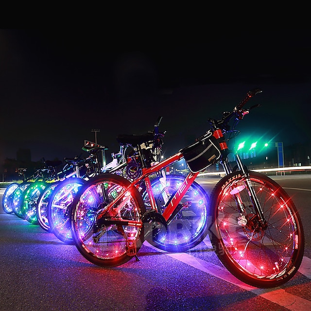  LED Pyöräilyvalot venttiilin suojus vilkkuvia valoja pyörän valot - Maastopyöräily Pyörä Pyöräily Vedenkestävä Kannettava Kestävä Paristot 400 lm Akku Pyöräily - Akaasia / IPX-4