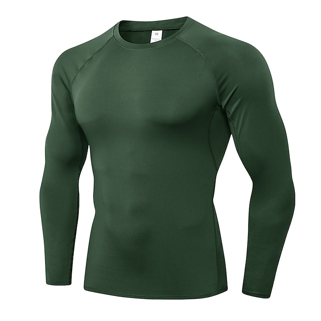 Sports & Outdoors Running, Jogging & Walking | YUERLIAN Mens Long Sleeve Compression Shirt Running Shirt Tee Tshirt Top Athletic