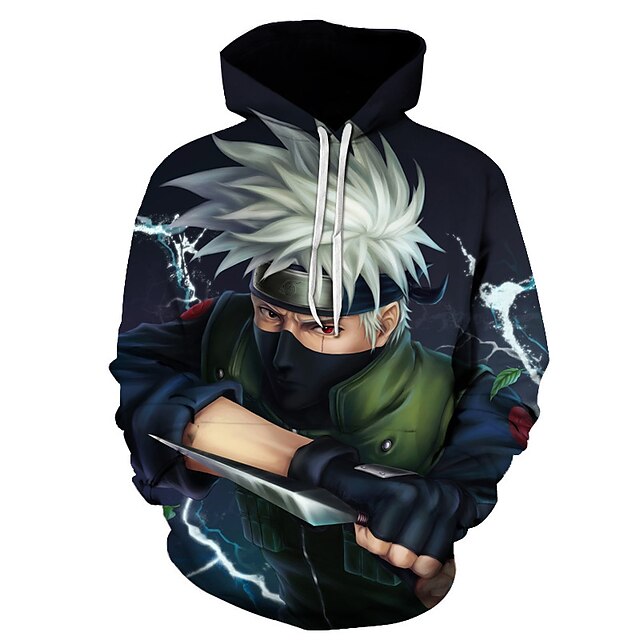  Inspired by Naruto Cosplay Costume Hoodie Print Printing Hoodie For Men's Women's Adults' Polyster