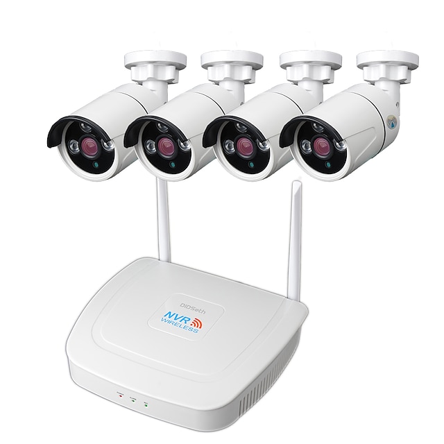  DIDSeth Wireless NVR kits 4CH 1080P Wifi NVR With 4PCS Outdoor Nightvision Wireless IP Cameras(Open Air 600M)
