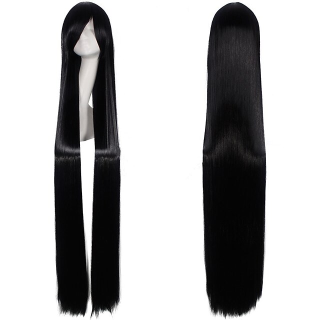 Cosplay Wig Cosplay Wig Natural Straight With Bangs Wig Black / Blonde
