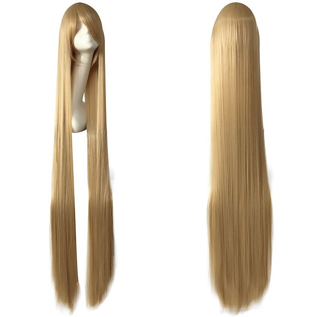 Cosplay Wig Cosplay Wig Natural Straight With Bangs Wig Black / Blonde