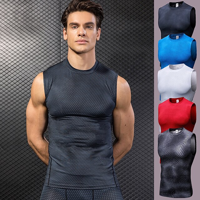 Camiseta Sin Mangas De Compresión Para Hombre Yuerlian Camiseta Sin Mangas De Compresión Para Hombre Yuerlian