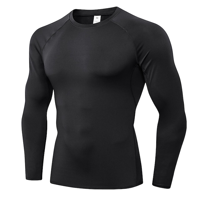 Men's Compression Shirt Running Shirt Long Sleeve Base Layer Athletic ...