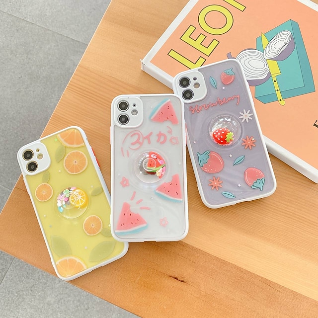  Case For Apple iPhone 7 7P iPhone 8 8P iPhone X iPhone XS XR XS max iPhone 11 11 Pro 11 Pro Max Pattern Back Cover Food Cartoon TPU