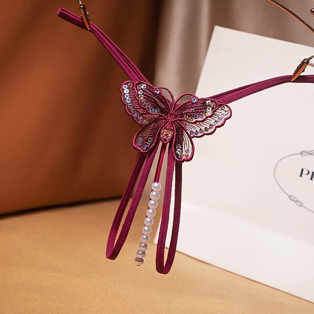 Women's Panties 1 PC Nylon Spandex Sequins Lace Home Outfits 9