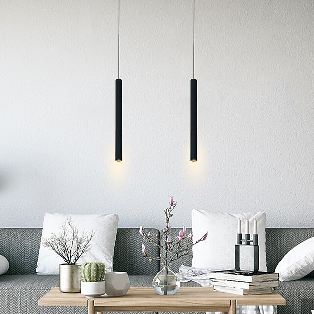 Lights & Lighting Pendant Lights | 1-Light 2.5 cm Pendant Light LED Single Design Aluminum Cylinder Painted Finishes Minimalist 