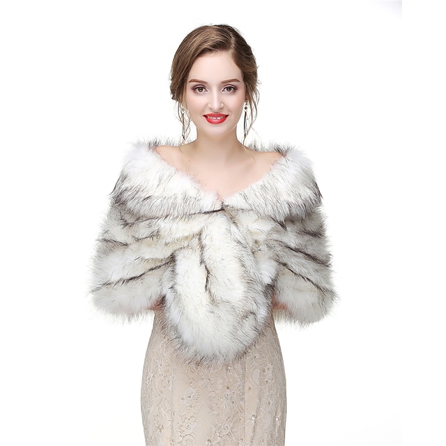 Women's Sweet Fur Soft Versatile Warm Party Shawl/Wraps