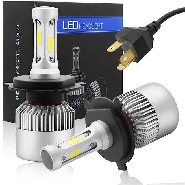 2pcs H7 LED Headlight Conversion Bulb Kit 72W 9000LM Car Free Error 6000K White