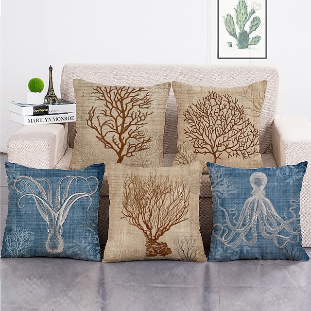 Home & Garden Home Decor | Classic 5 Pcs Throw Pillow Covers Modern Decorative Throw Pillow Case Cushion Case for Room Bedroom R