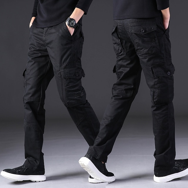  Voor heren Cargohosen Wandelbroek Werkbroek Militair Buiten Ruimvallend Ripstop Multi-Pocket Ademend Multi Pocket Broeken / Regenbroek / Overbroek Kleding Onderlichaam Zwart Leger Groen Katoen Werk