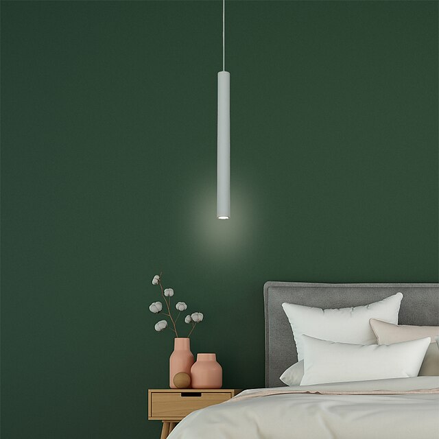 Lights & Lighting Pendant Lights | 1-Light 2.5 cm Pendant Light LED Single Design Aluminum Cylinder Painted Finishes Minimalist 