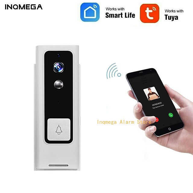  INQMEGA Tuya Smart Life Wireless WiFi Video Intercom Doorbell 720P Phone Call Door Bell Home Security Night Vision Camera