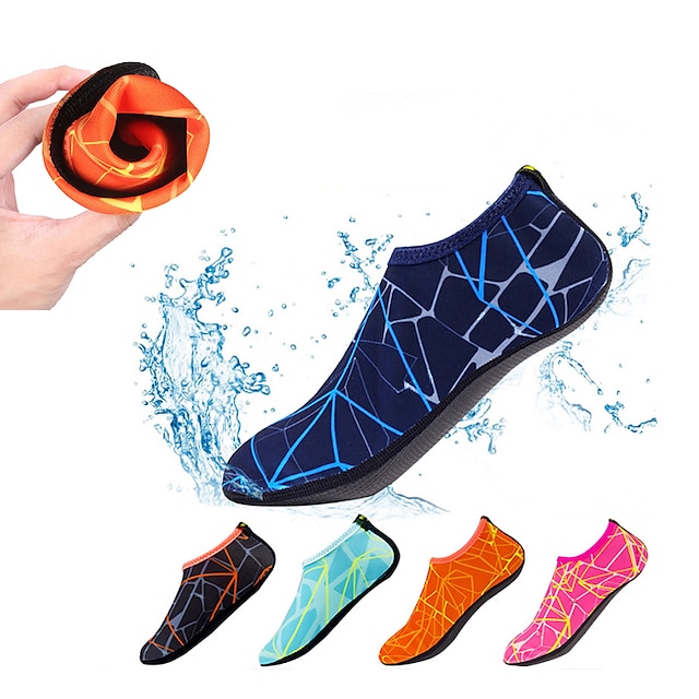  Herren Damen Wasserschuhe Aqua Socken Barfuß Schlüpfen Atmungsaktiv Rasche Trocknung Leicht Schwimmschuhe für Yoga Schwimmen Surfen Strand Aqua Blau