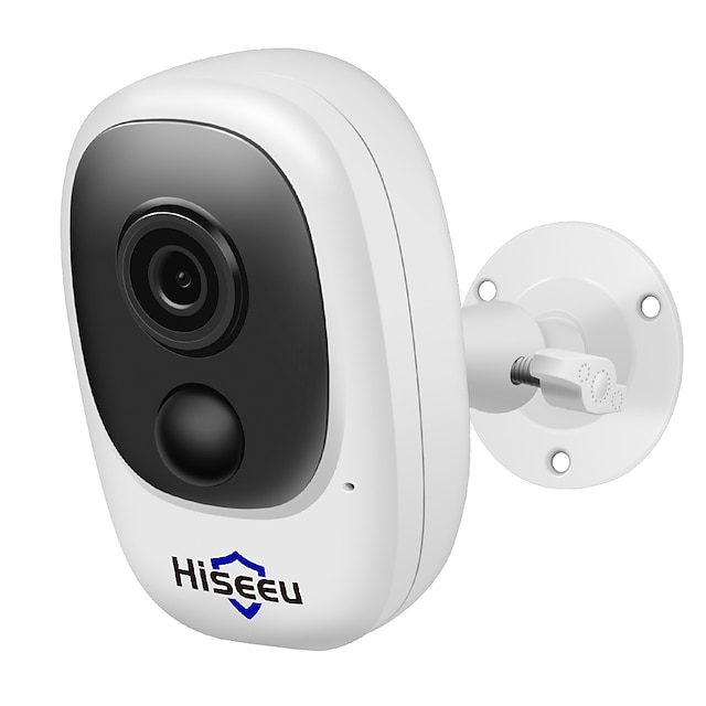  Hiseeu 100% Wire-Free Rechargeable Battery CCTV Wifi IP Outdoor IP65 Weatherproof Home Security Cameras PIR Motion Alarm 15 mp IP cameras Indoor Support