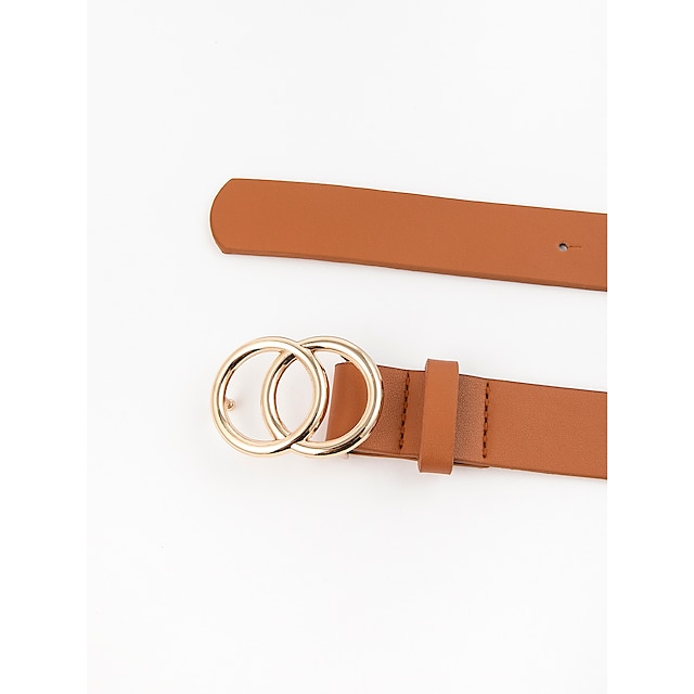 Womens Clothing Womens Accessories | Womens Waist Belt Party Street Dailywear Casual Brown Belt Pure Color Basic Fall Winter Spr