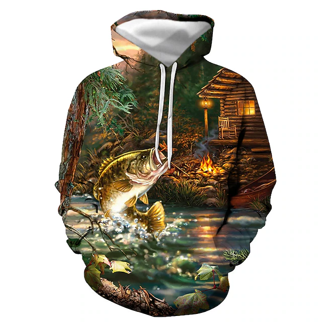 Men's Graphic Animal Hoodie Hoodies Sweatshirt Basic Casual Long Sleeve Hooded Daily Going out Red Blue Spring & Summer Designer 6