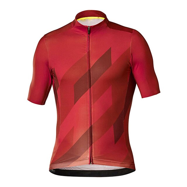  21Grams Homme Manches Courtes Maillot Velo Cyclisme Eté Rouge Bleu Cyclisme Maillot Sommet VTT Vélo tout terrain Vélo Route Résistant aux UV Séchage rapide Respirable Des sports Vêtement Tenue