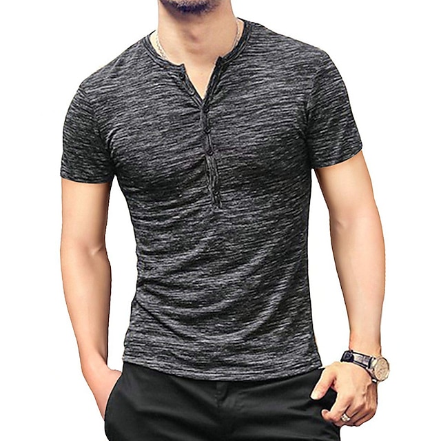Mens Clothing Mens Tees & Tank Tops | Mens T shirt Tee Shirt Solid Color Holiday Short Sleeve Tops Muscle Green White Black / Su
