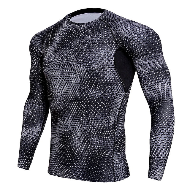 

Men's Long Sleeve Compression Shirt Running Shirt Shirt Top Athletic Athleisure Winter Spandex Quick Dry Breathable Soft Fitness Gym Workout Running Exercise Sportswear Solid Color White Black Red