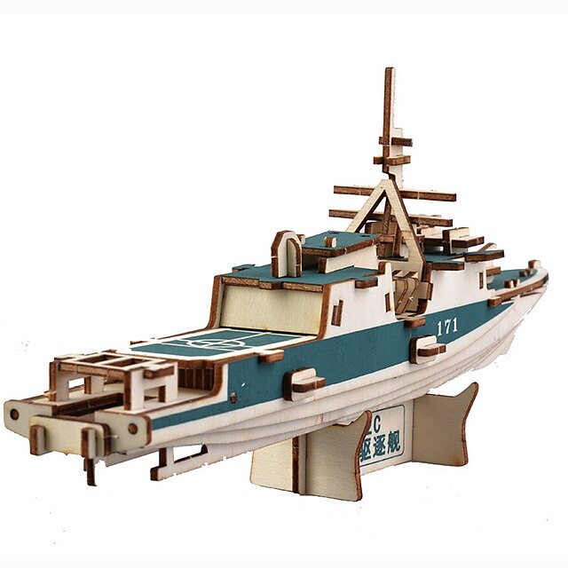  Παζλ 3D Παζλ Ξύλινα μοντέλα Ποελμικό Πλοίο Διάσημο κτίριο Σπίτι Ξύλινος Φυσικό Ξύλο Γιούνισεξ Παιχνίδια Δώρο