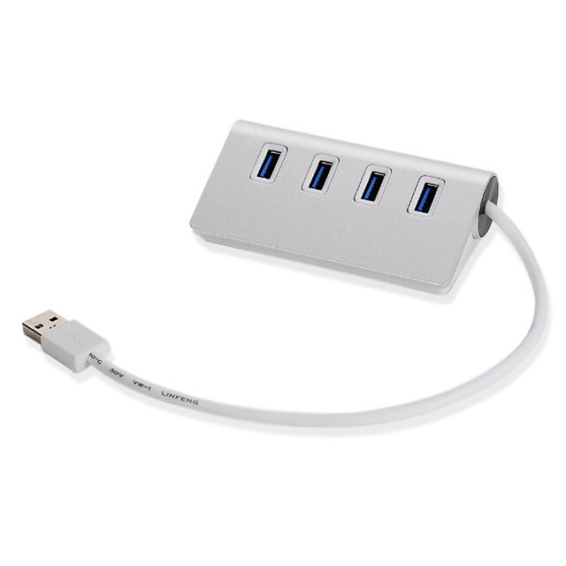  سبائك الألومنيوم usb 3.0 hub 4 منافذ usb3.0 1/4 الفاصل