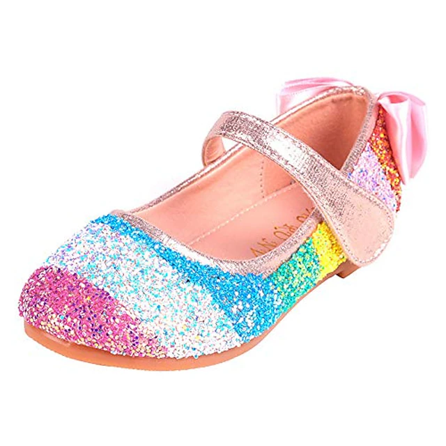 Girls' Flats Mary Jane Glitters PU Sequined Jeweled Toddler Little Kids(4-7ys) Big Kids(7years +) Pink Black 9