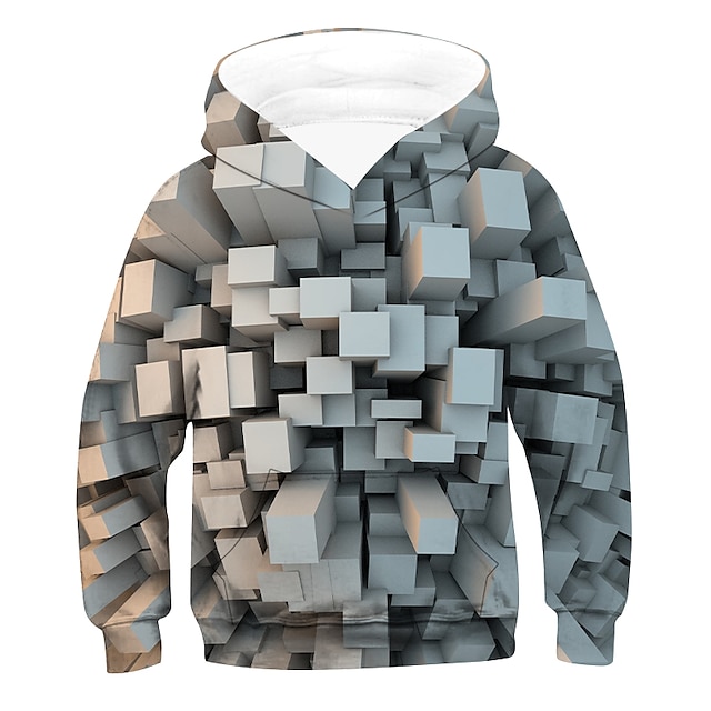  Children's Day Boys 3D Geometric 3D Hoodie & Sweatshirt Long Sleeve 3D Print Active Basic Polyester Rayon Kids